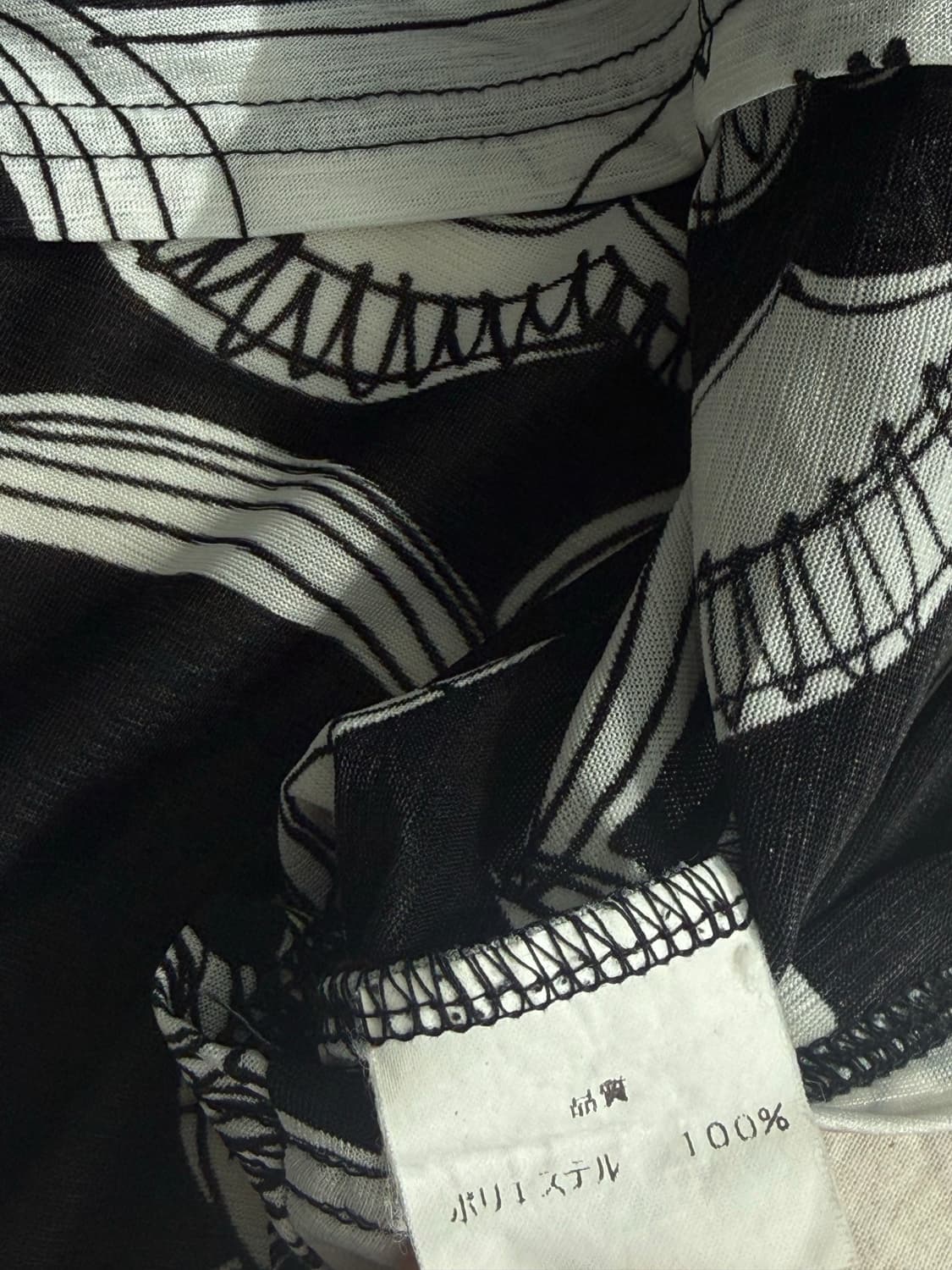 오리엔탈 시스루 반팔 블라우스 탑 상품이미지6