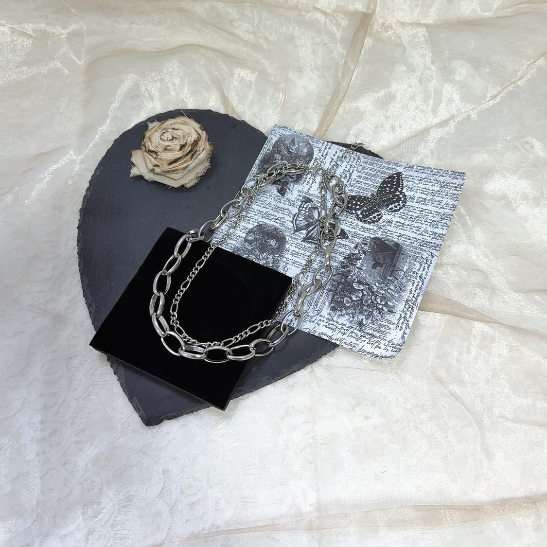 빈티지 레이어드 체인 목걸이 상품이미지2