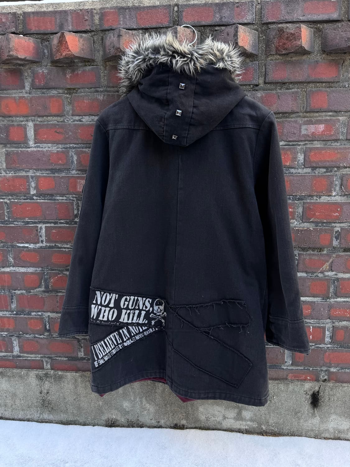 sexpot revenge 고딕 펑크 퍼 후드 자켓  상품이미지2