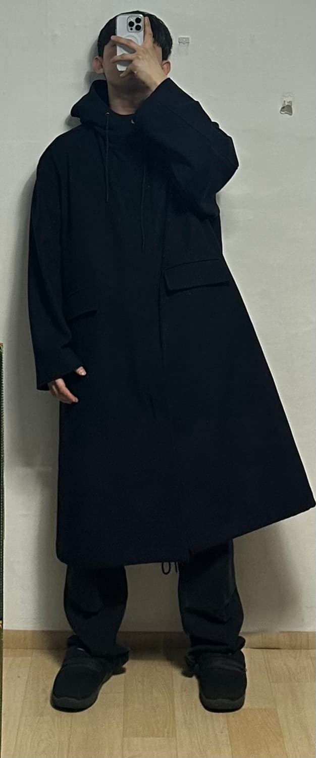 비슬로우 울 후드 코트 상품이미지5