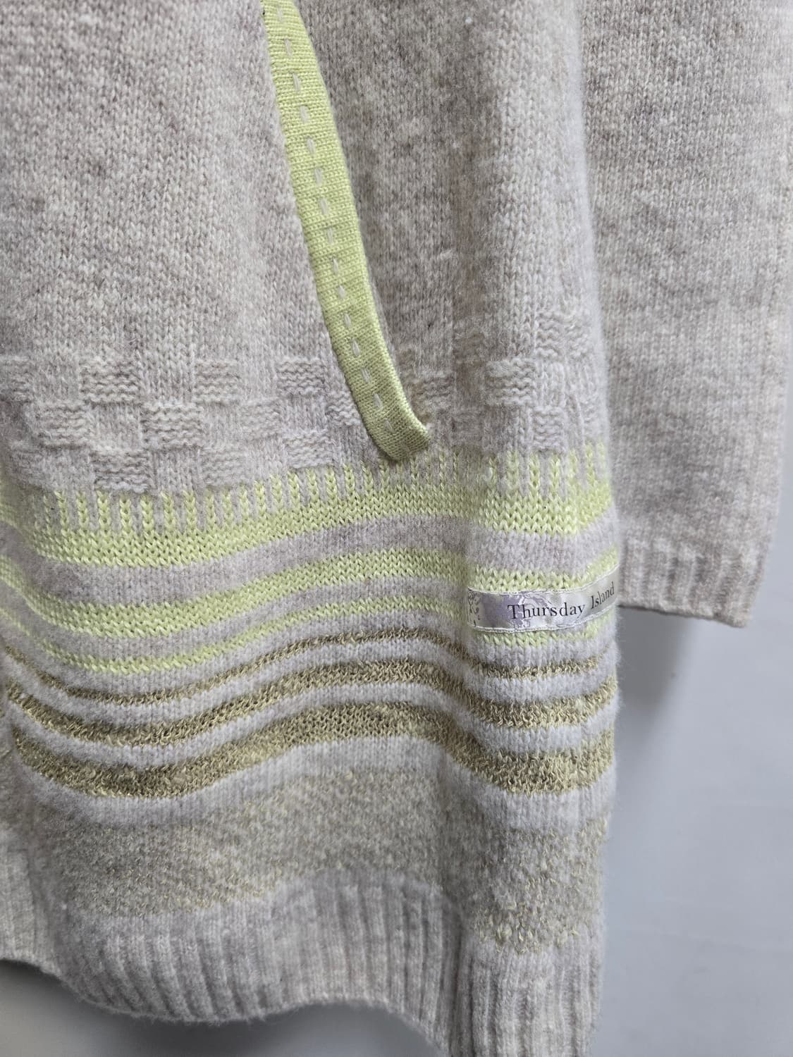 써스데이아일랜드 울 후드니트카디건 S 상품이미지2