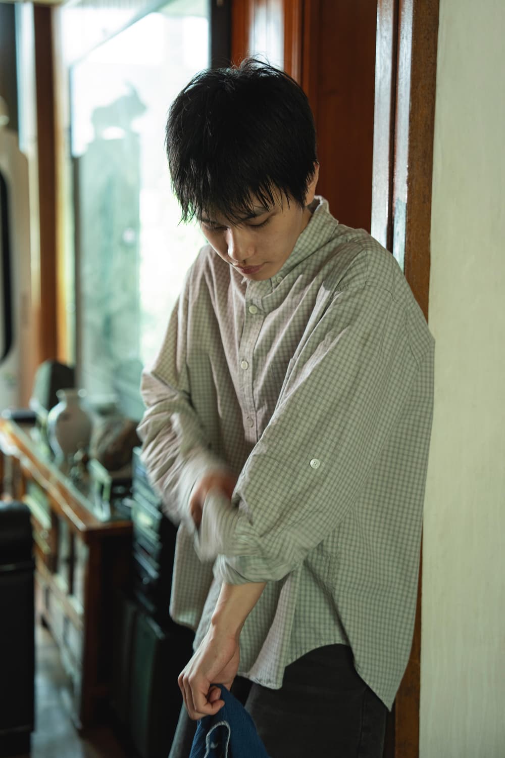 ham 함 그랜드파 셔츠 그린 2사이즈 판매 상품이미지1