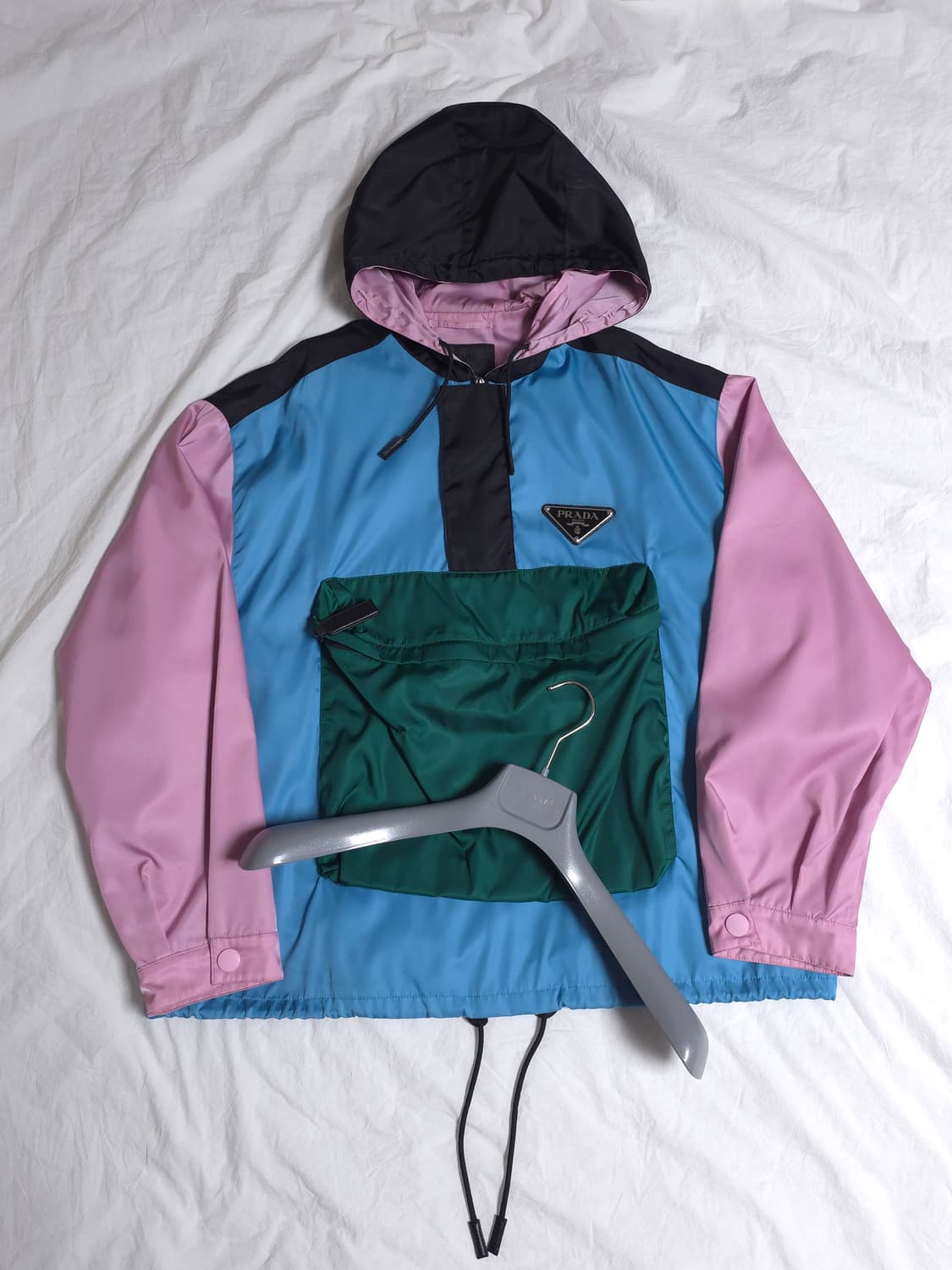 [M] 프라다 개버딘 멀티 컬러블록 아노락 자켓 상품이미지1