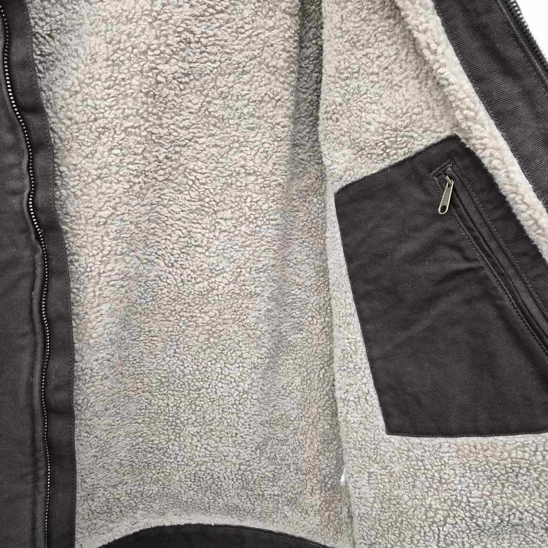 칼하트 워시드 덕 셰르파 안감 자켓 브라운 남성 L 상품이미지5