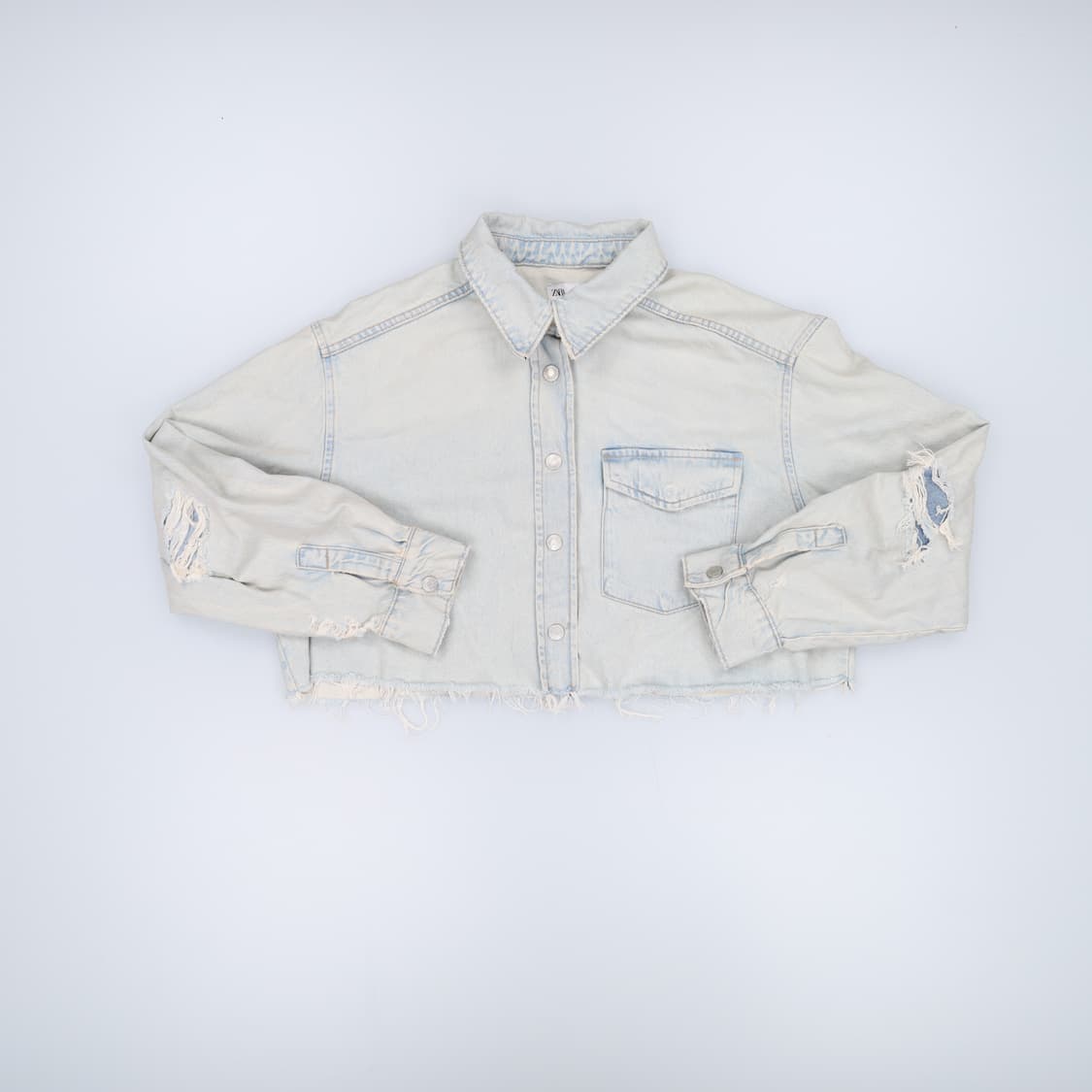 EUR L 자라 여성 크롭데님 0203H1 상품이미지1