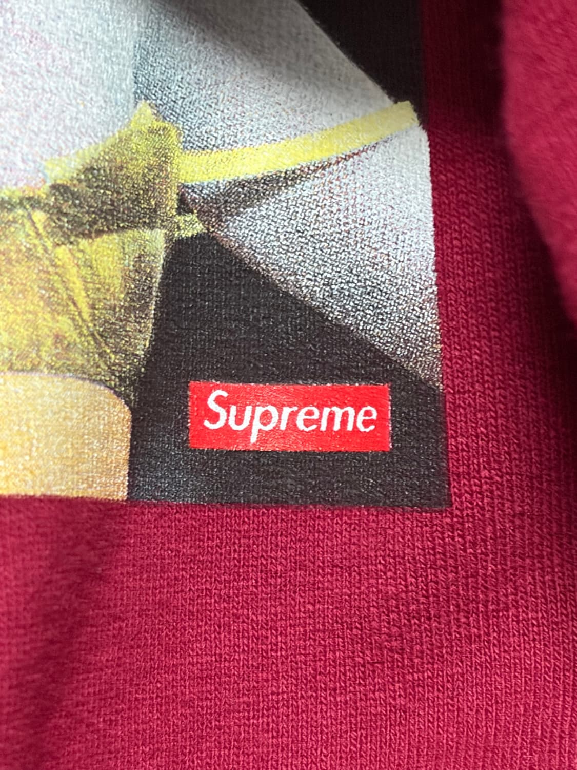 슈프림 x 낸골딘 버건디 후드 m 상품이미지3