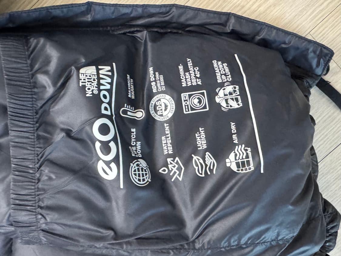 노스페이스 화이트 라벨눕시 RDS 다운 자켓 블랙 상품이미지5