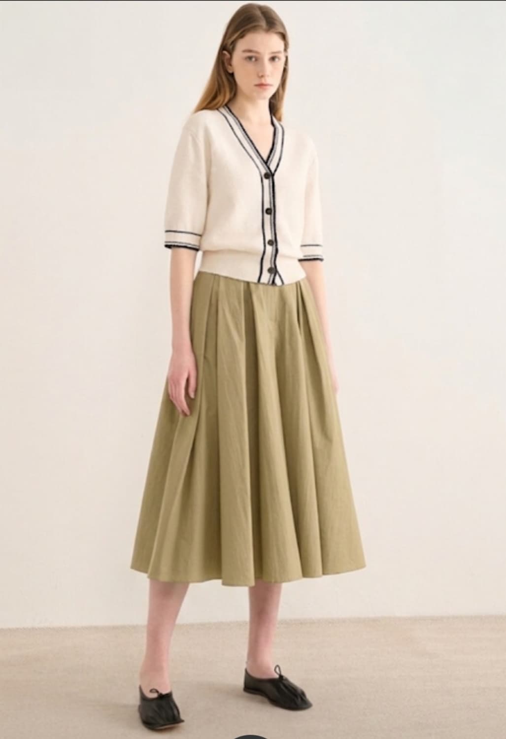 더캐시미어 인버티드 퀼로트 팬츠(치마바지) 64사이즈 상품이미지3