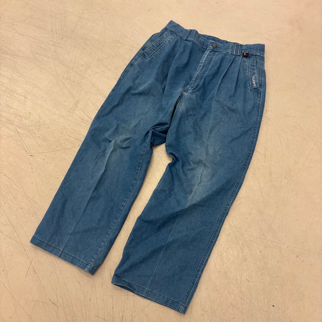 플레이보이 워싱 와이드 데님 팬츠 상품이미지1