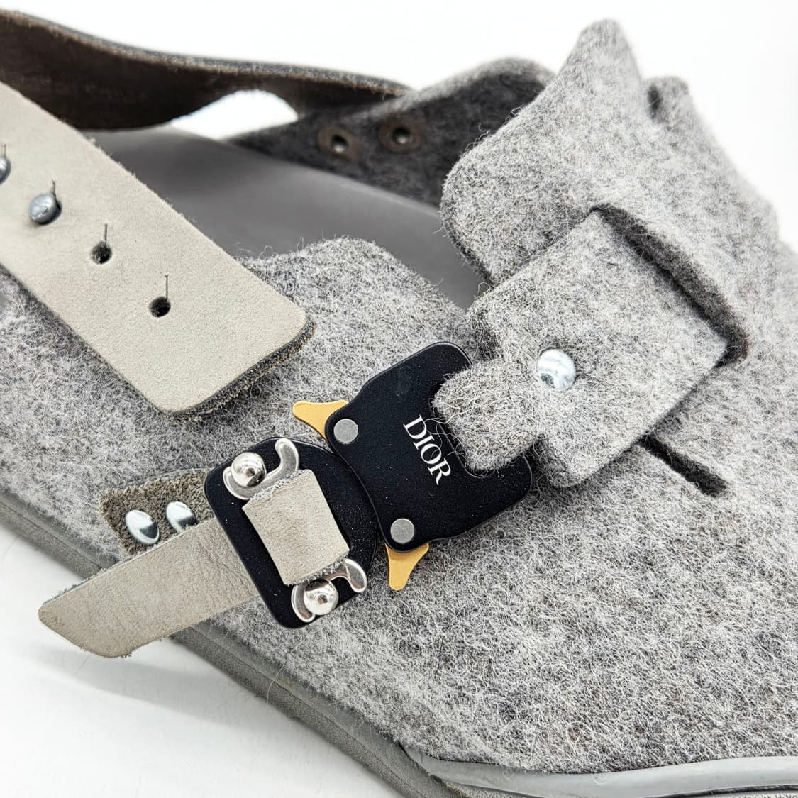  디올 x 버켄스탁 토키오 뮬 펠트 울 누벅 카프스킨 그레이 (43)  상품이미지4