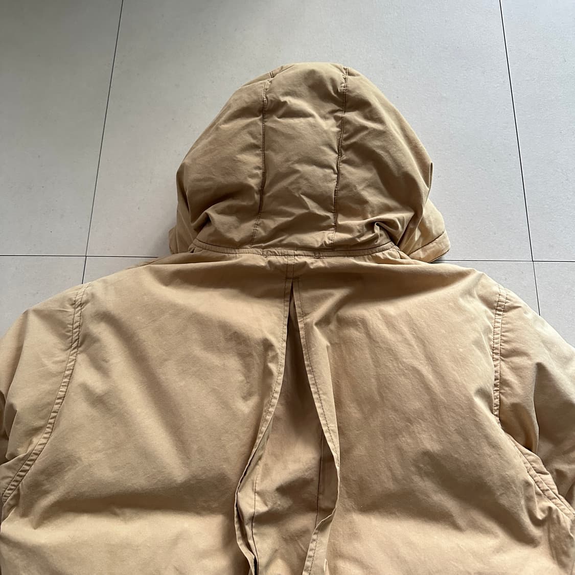 네이버후드 MIL 밀리터리 다운 파카 베이지 XL  상품이미지8