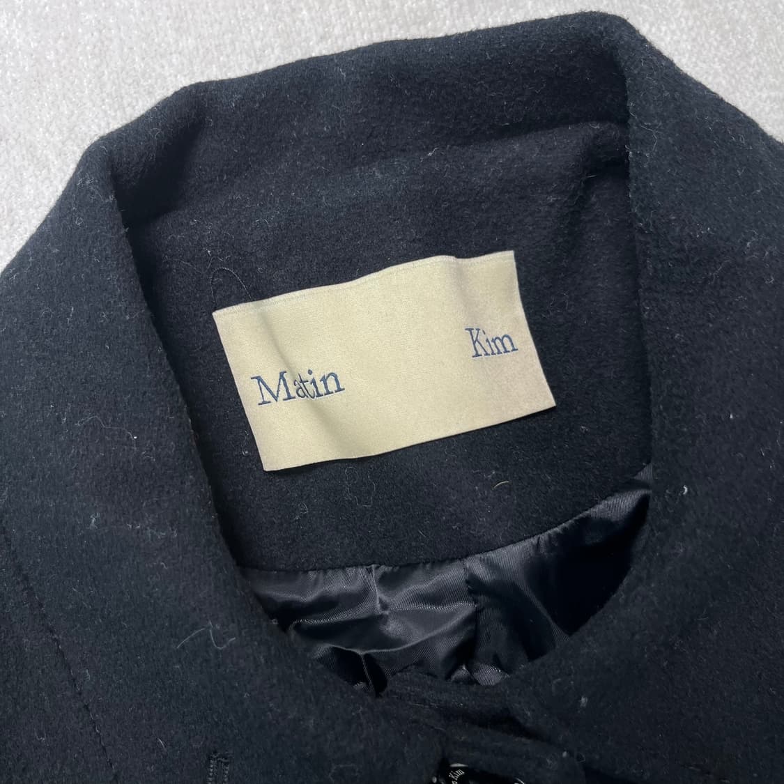 100 마땡킴 울 레더 코트 상품이미지2