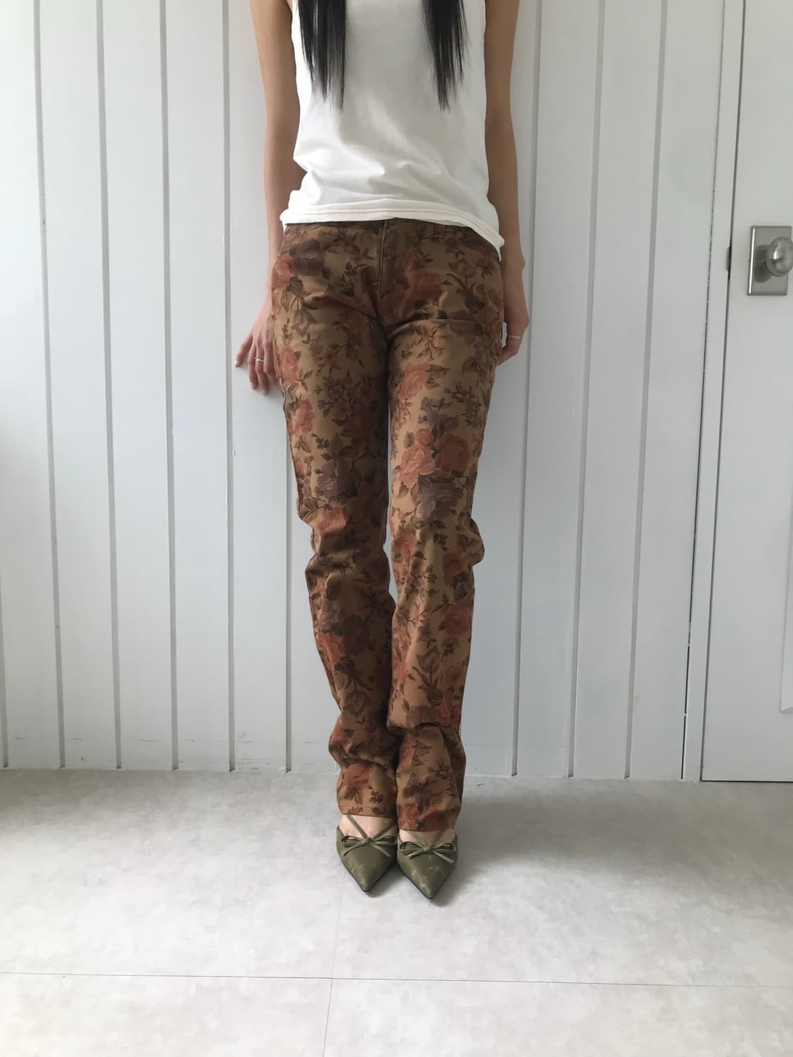 romantic flower denim pants 상품이미지2