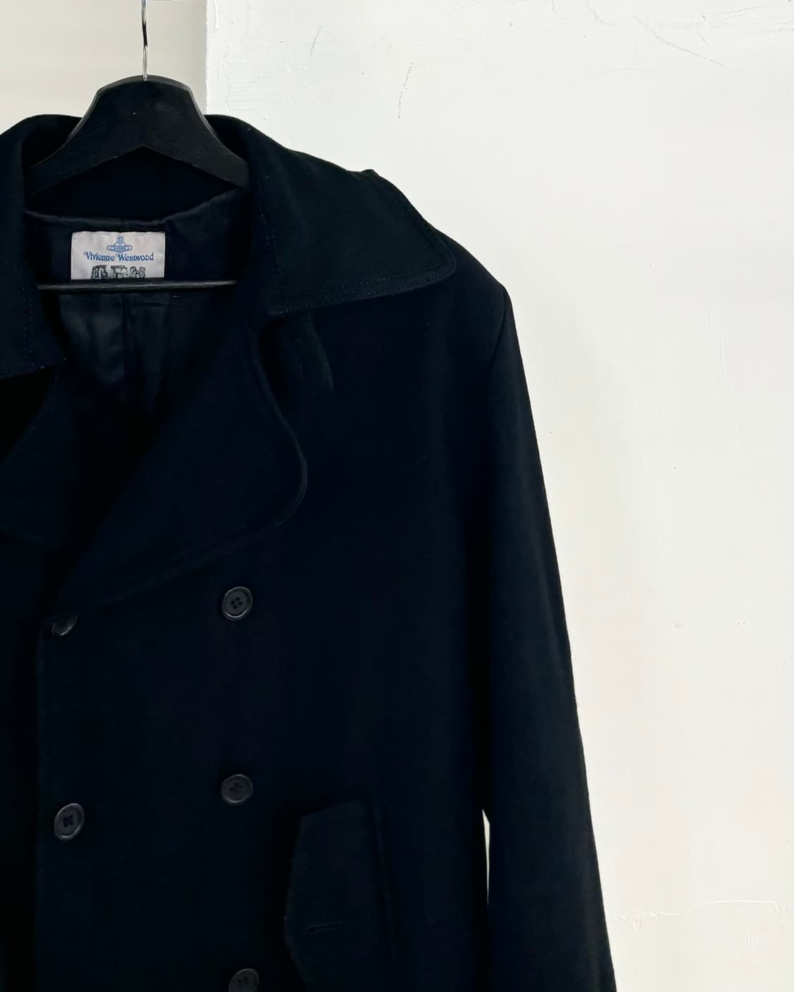 비비안 웨스트우드 블랙 하프 울 코트 상품이미지4
