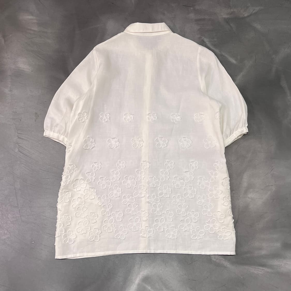  가이거 플라워 자수 린넨 하프 셔츠 y16206 상품이미지2