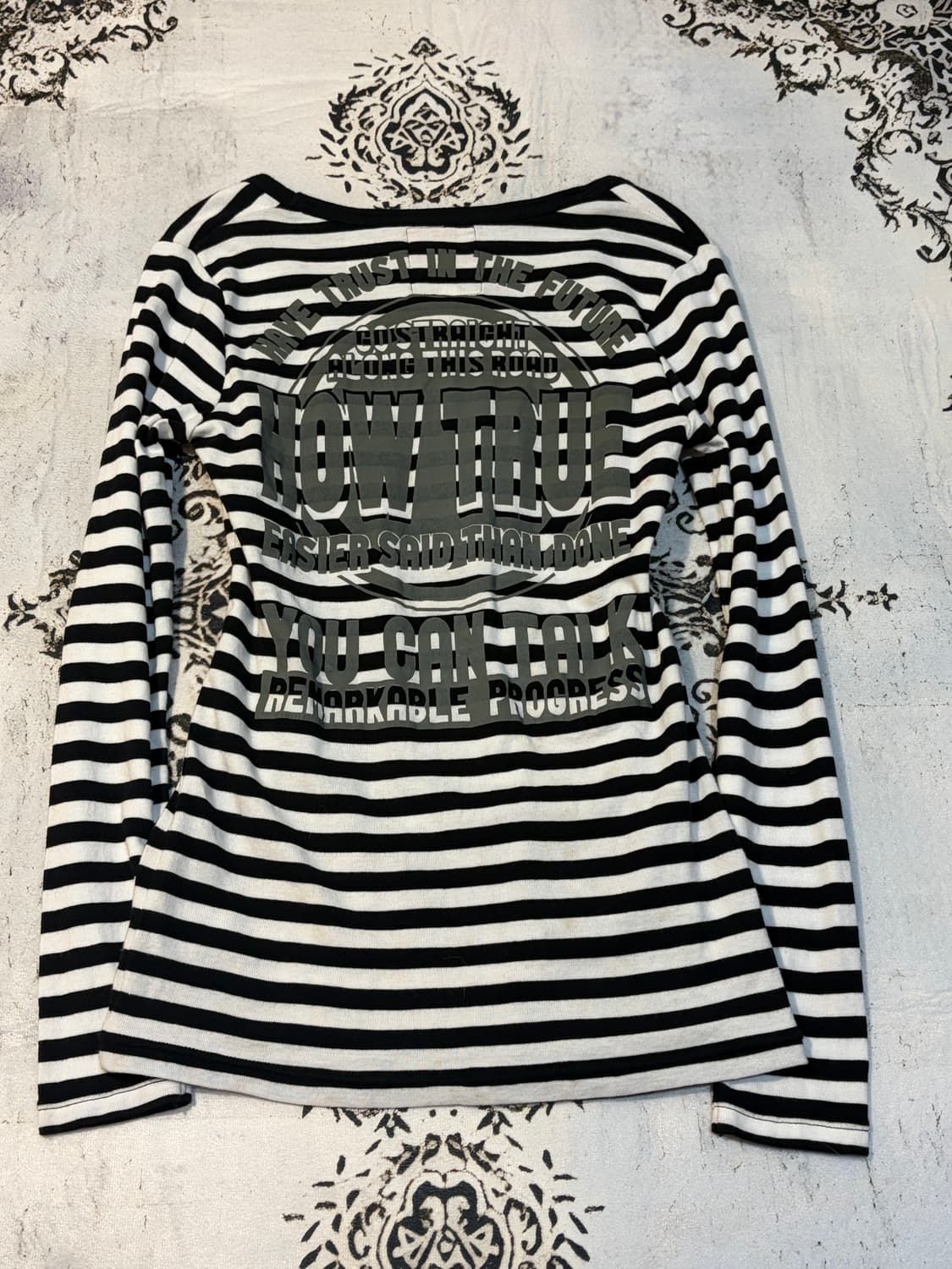 Y2K Kitsch Stripe Printing long sleeve 상품이미지9