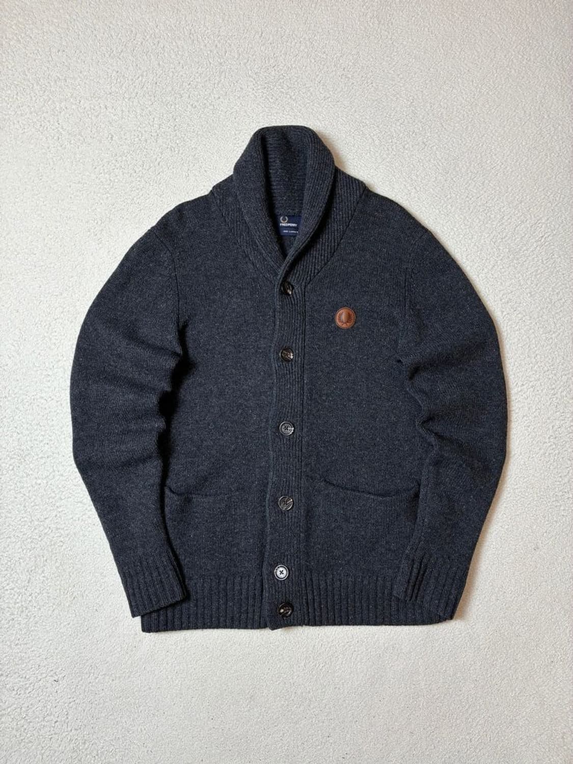 프레드페리 램스울 숄카라 니트 가디건 PN7873 상품이미지1