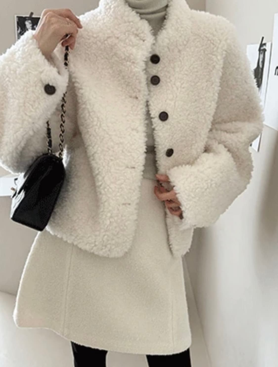 데일리룩 양털시어링자켓 울100% 상품이미지2