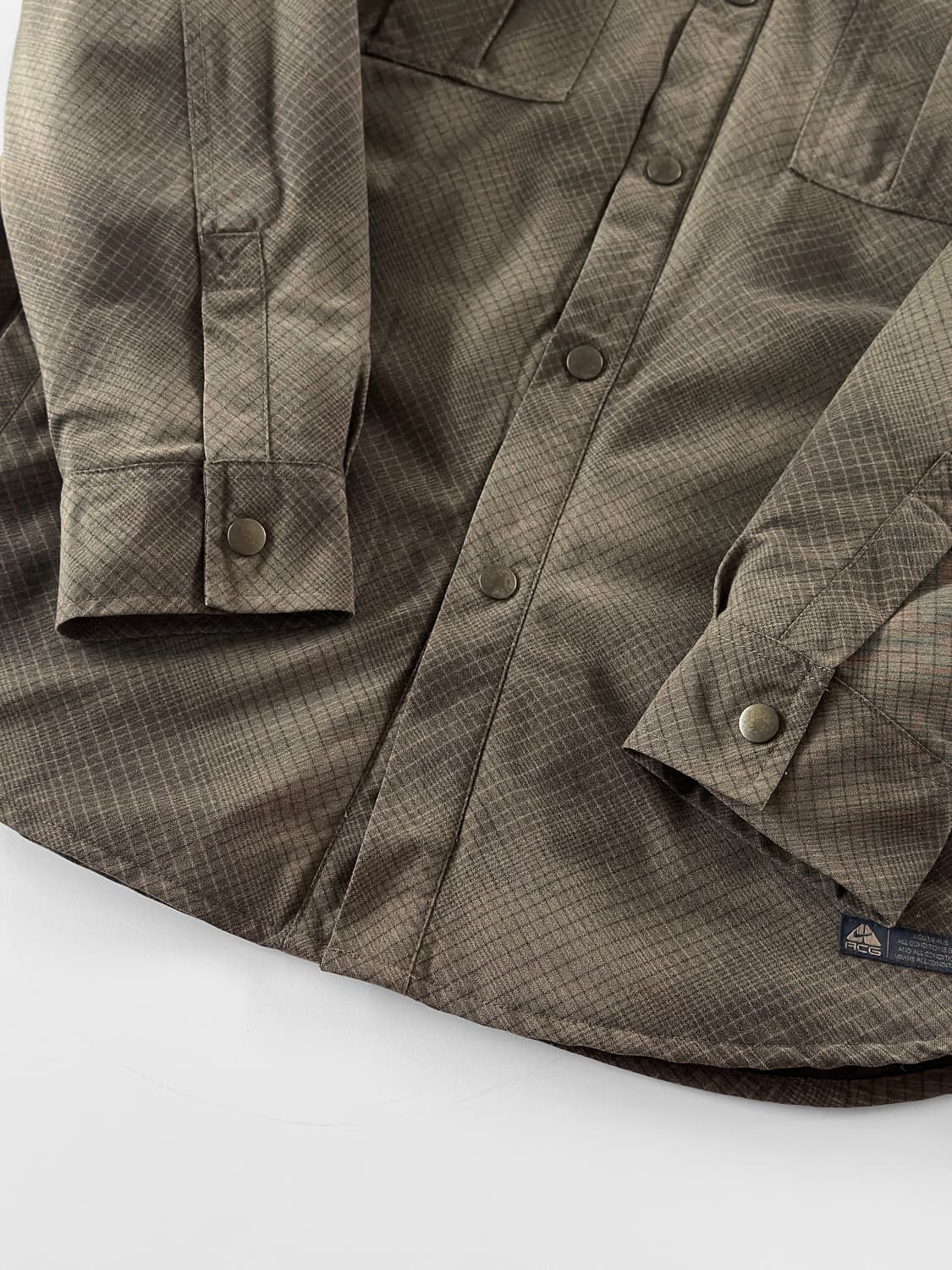 00s 빈티지 나이키 ACG 플래드 체크 퀼티드 스냅 자켓 상품이미지9