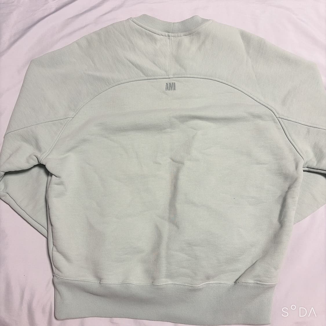 아미 빅로고 하트 로고 민트 오버핏 맨투맨 S 상품이미지2