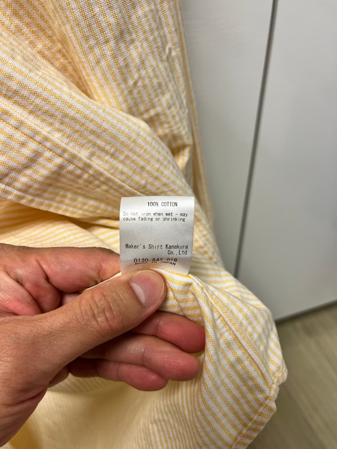 Kamakura Shirts 옐로우 스트라이프 버튼다운 셔츠(16) 상품이미지5
