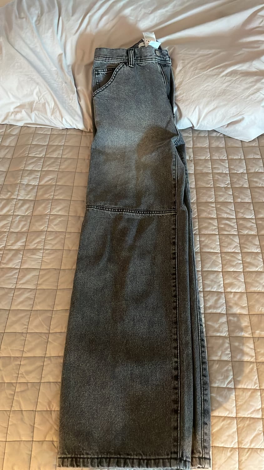 에잇세컨즈 디테일 와이드 흑청 상품이미지4