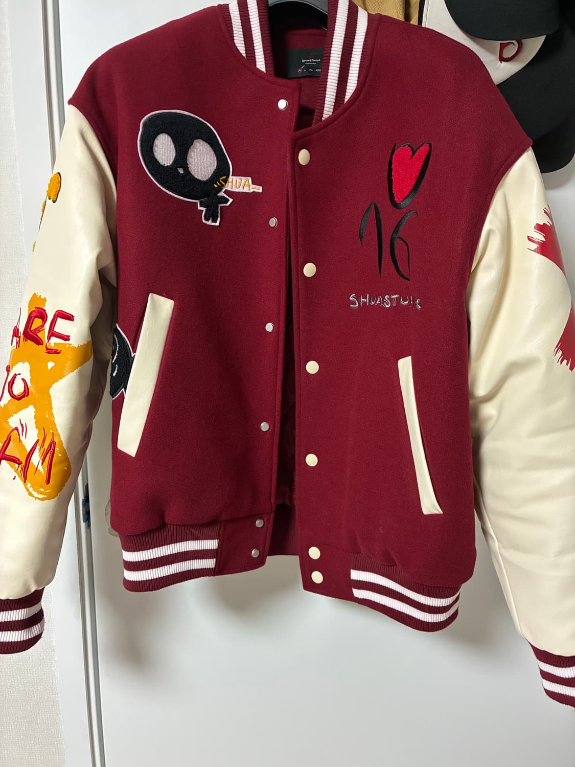 🧥 수아트(XHUA'T) 바시티 자켓 레드 M 판매합니다(남여공용)  상품이미지3