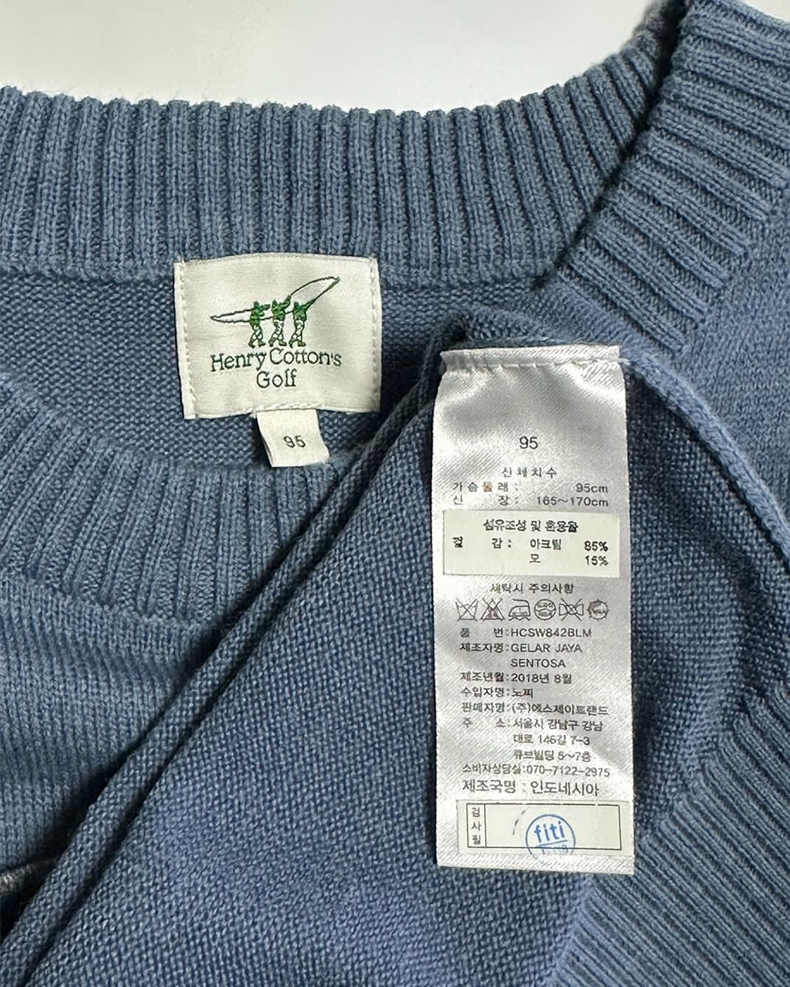 헨리코튼 메탈로고 니트 상품이미지4