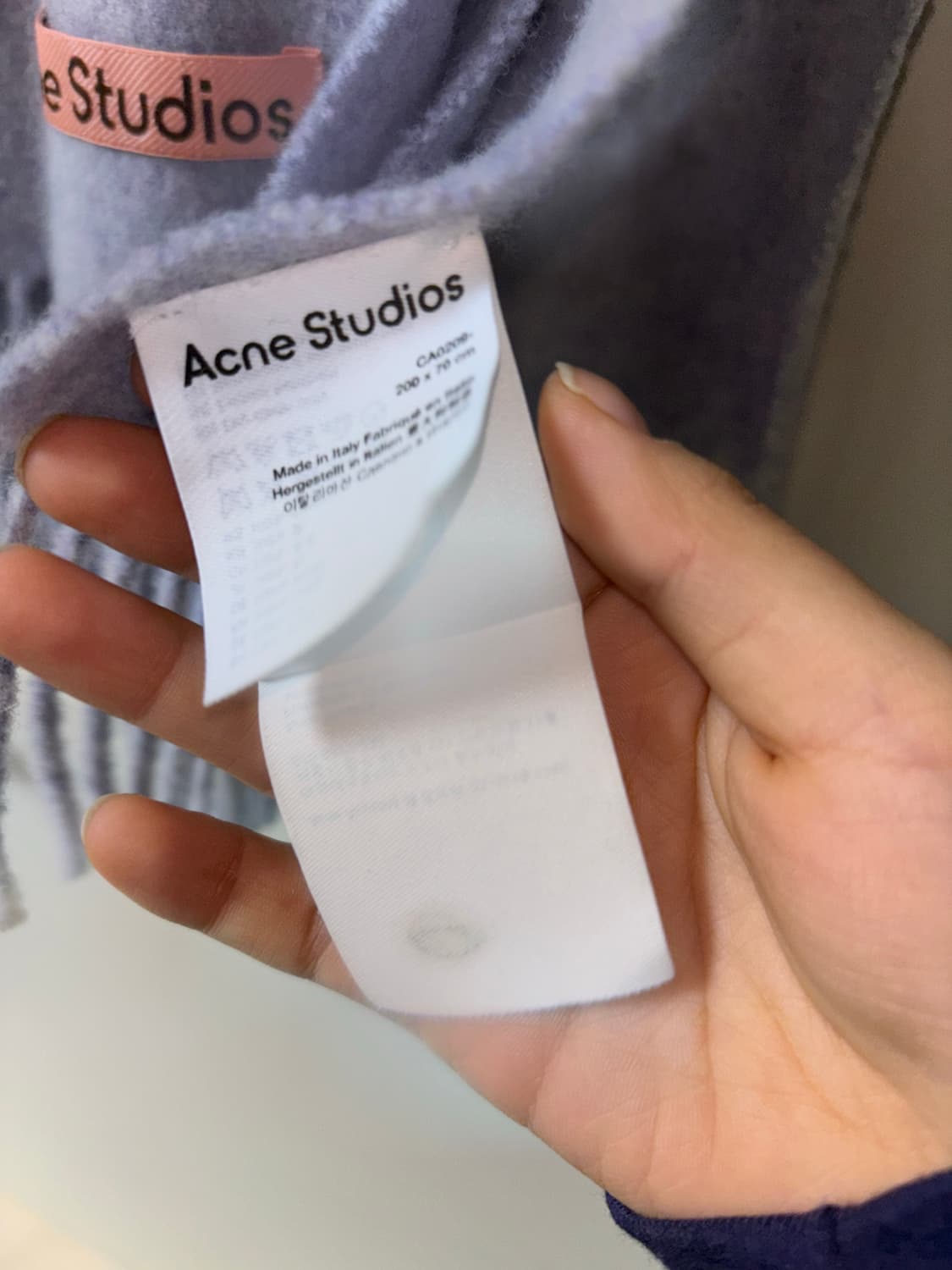 아크네 울 프린지 머플러 퍼플 상품이미지3