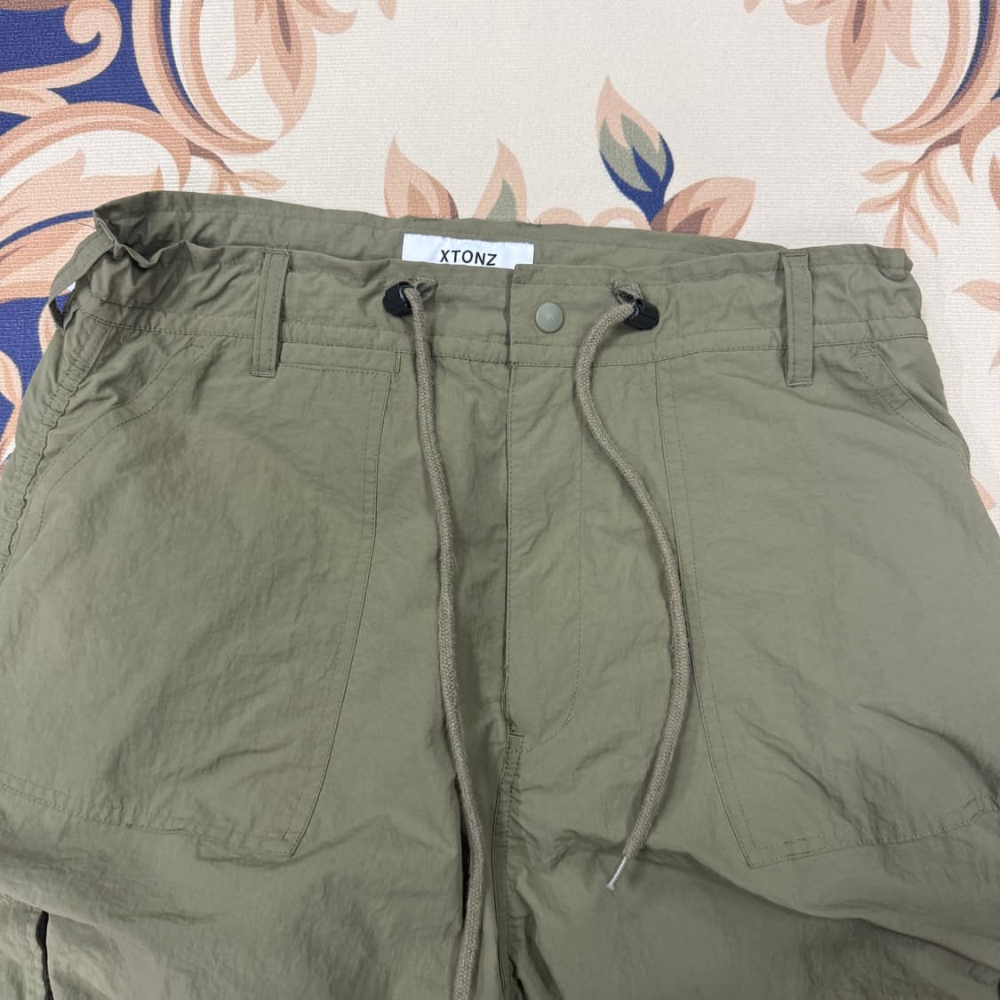 (L)엑스톤즈 XTONZ 우븐 카고셔링팬츠(카키) 상품이미지2