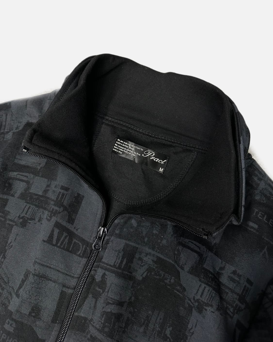 grunge picture pattern zip-up 상품이미지4