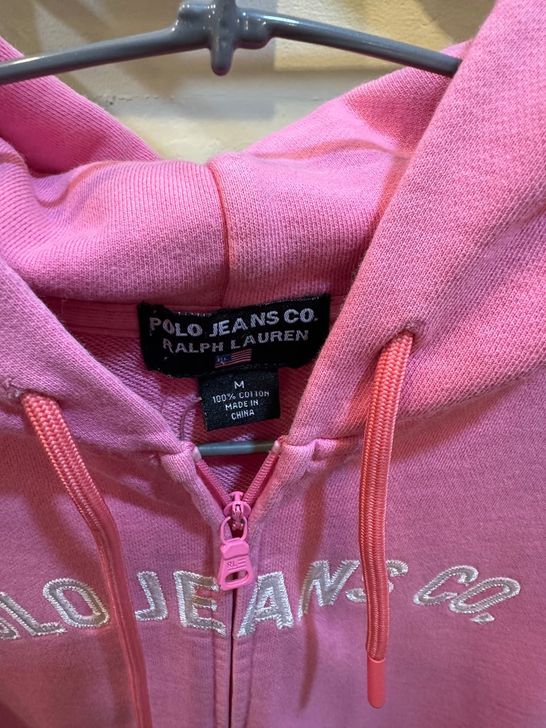 폴로 랄프로렌 폴로진스 핑크 후드 집업 M 상품이미지3