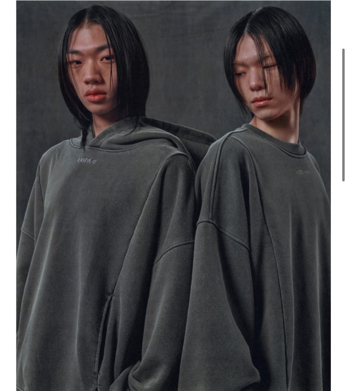 AJO BY AJO 투폴드 와이드 스웻셔츠 XL 상품이미지2