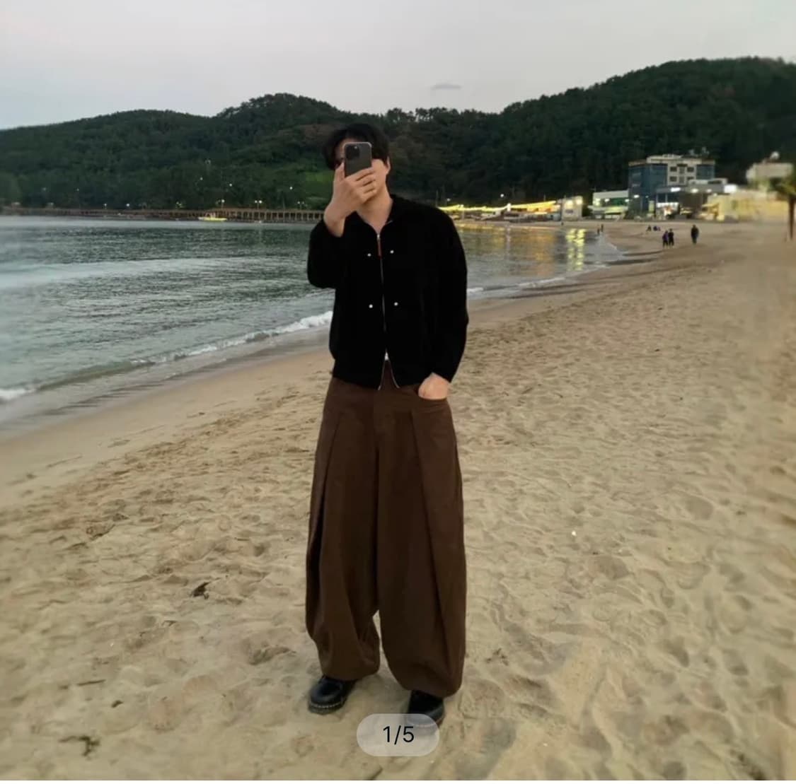 어라이브 핀턱 코튼팬츠 상품이미지1