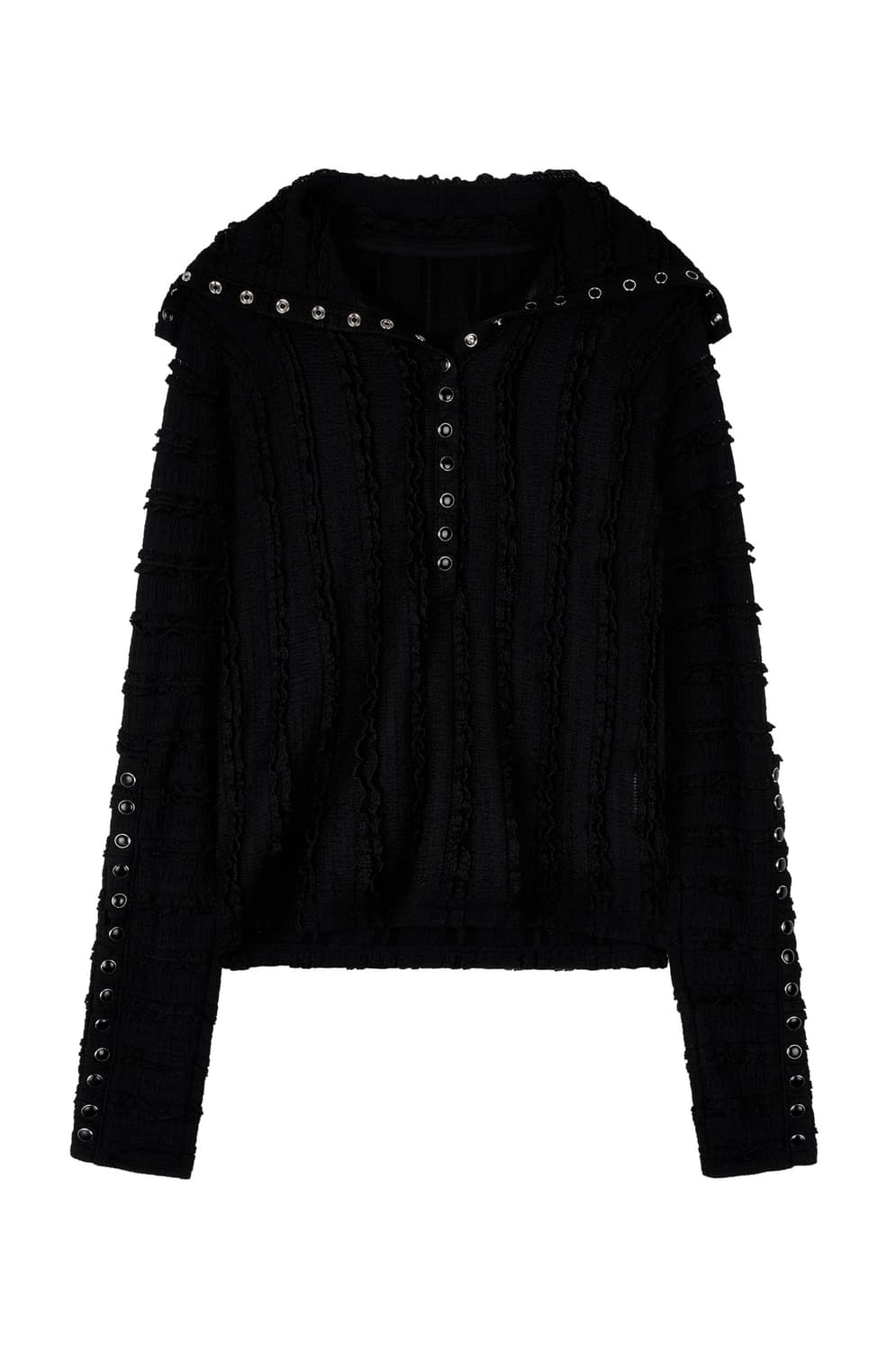 김미더영 G_LACE BUTTON TOP BLACK 상품이미지1