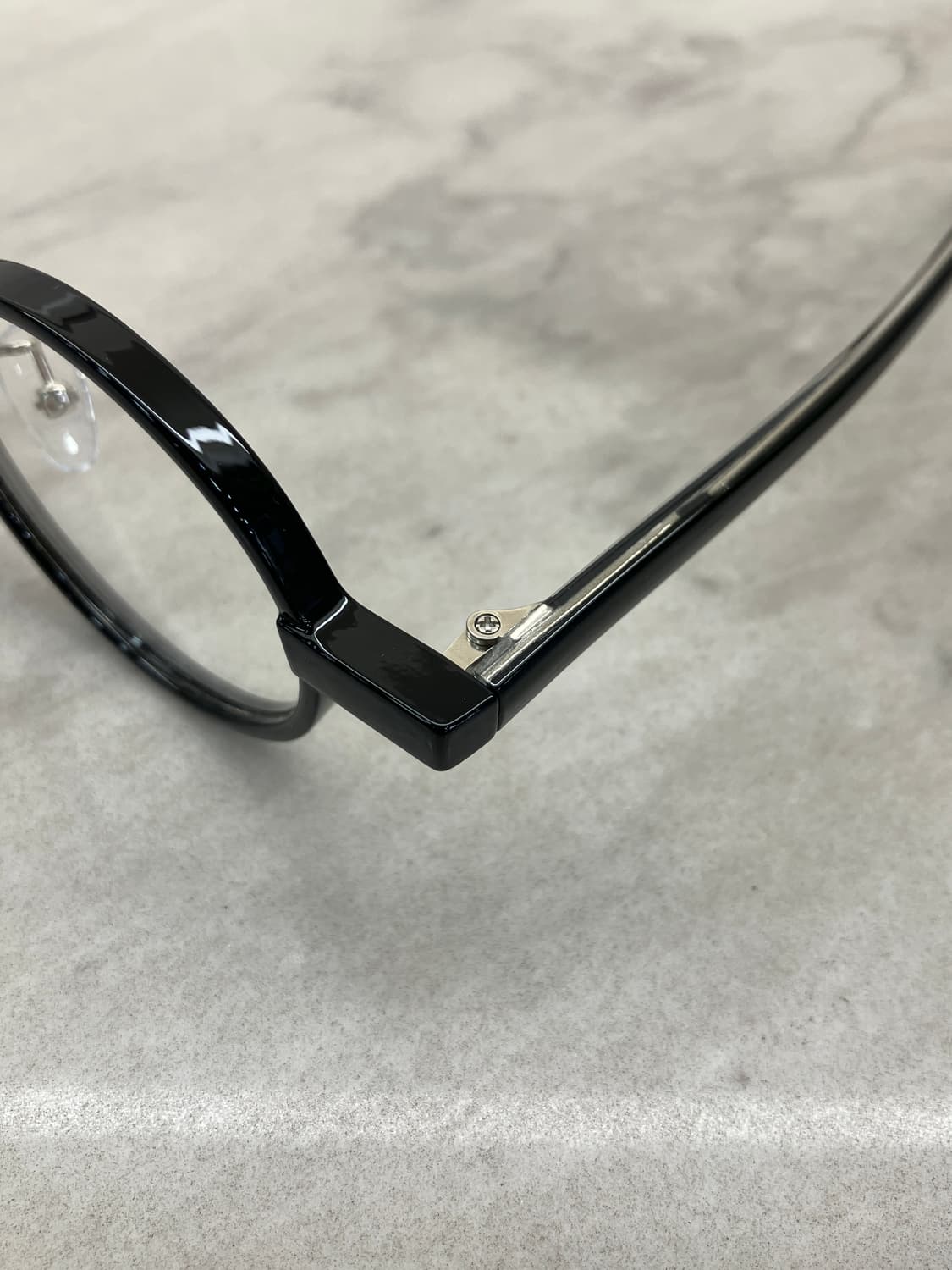 B57 HL 유광 블랙 라운드 뿔테 안경 7671 상품이미지2