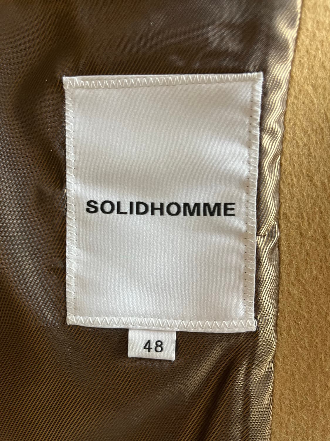 솔리드옴므 베이지 캐시미어 코트 48사이즈 상품이미지6