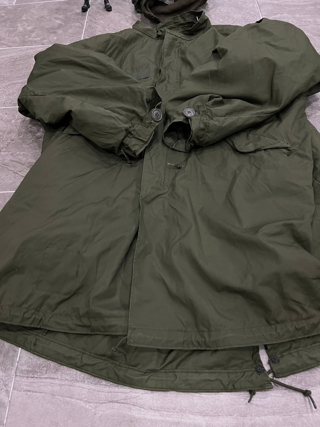 (XL) M65 피쉬테일 오리지널 개파카 풀셋 데드스탁 상품이미지7