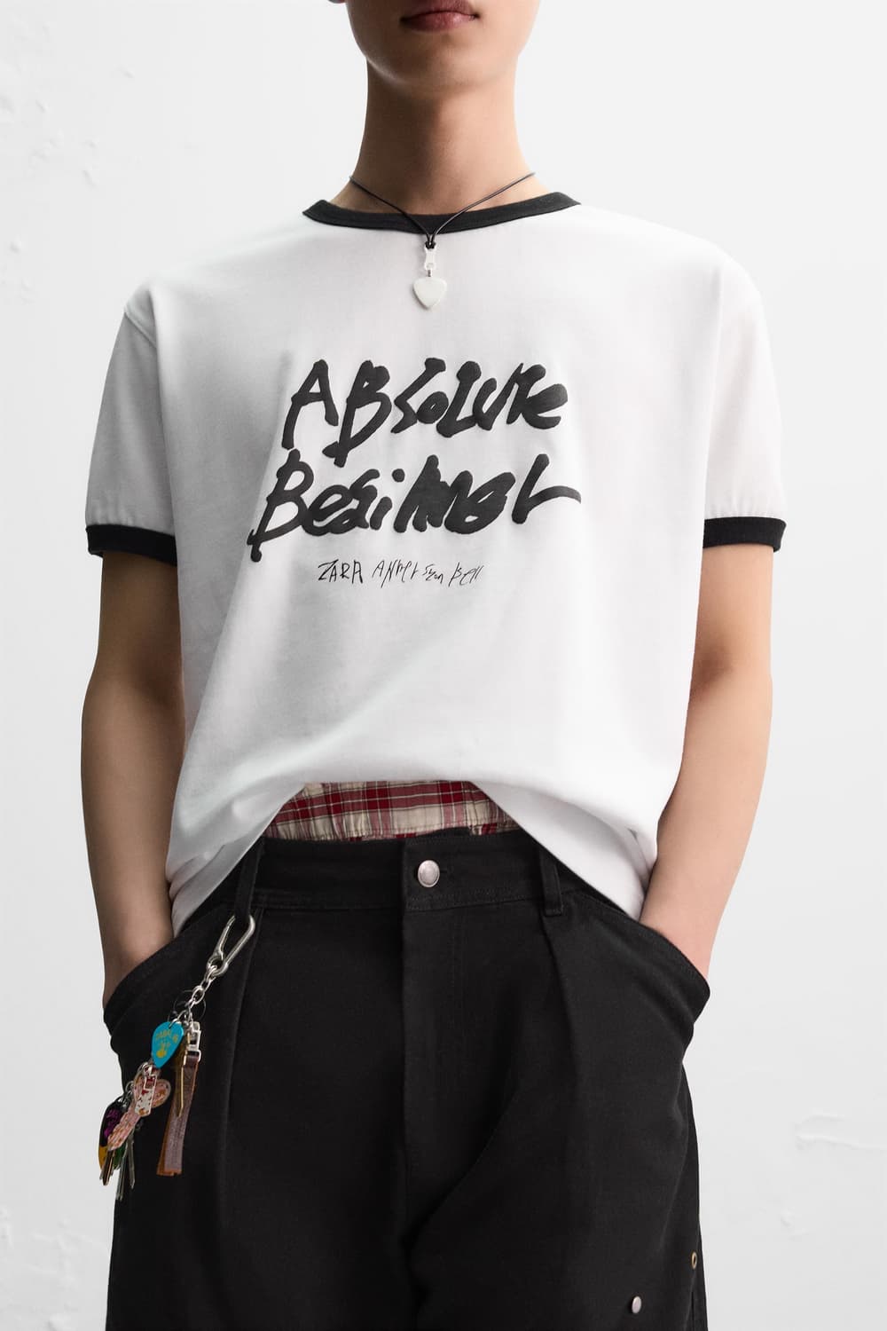 자라 앤더슨벨 초회판 립 콘트라스트 티셔츠 XL 상품이미지5