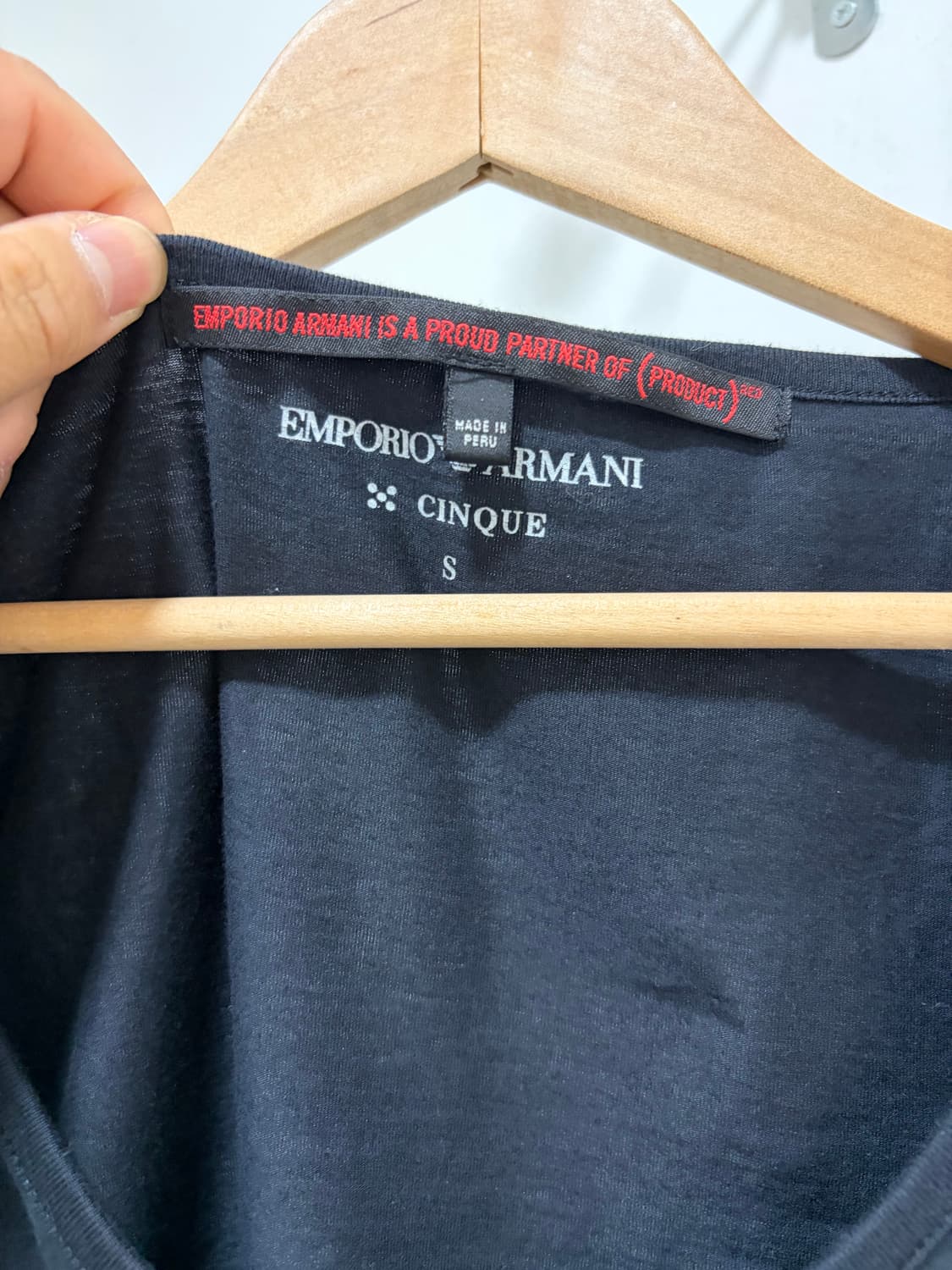 00s Emporio Armani cinque라인 반팔 티셔츠 상품이미지4