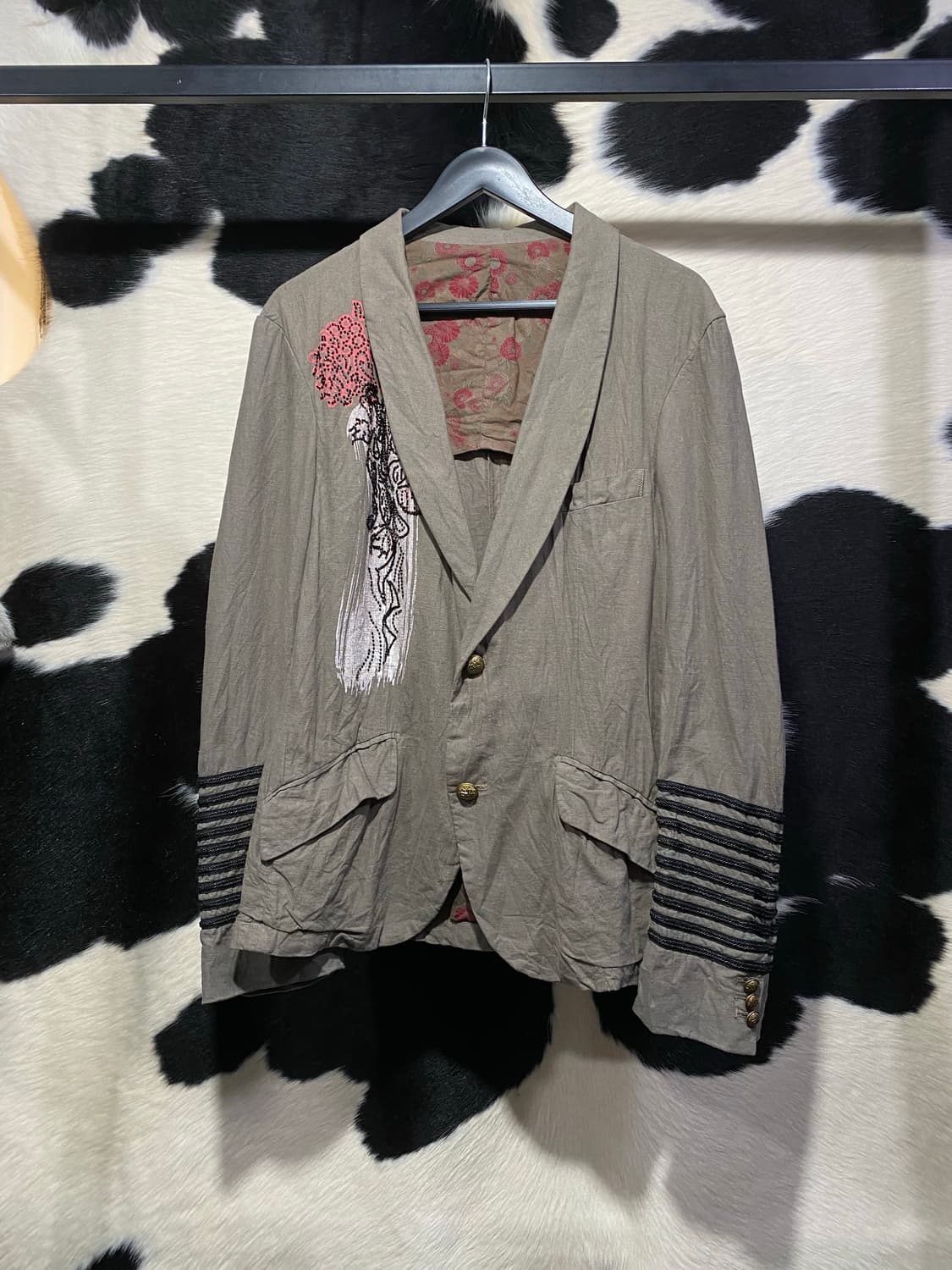 PPFM 비즈디테일 백프린팅 블레이저 상품이미지2