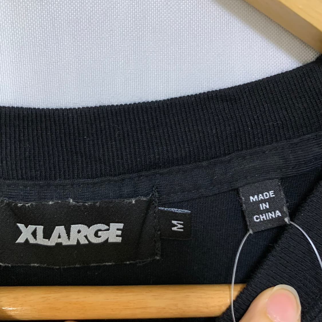 XLARGE 엑스라지 백 프린팅 블랙 롱슬리브 얇은 맨투맨 남성 M 상품이미지5