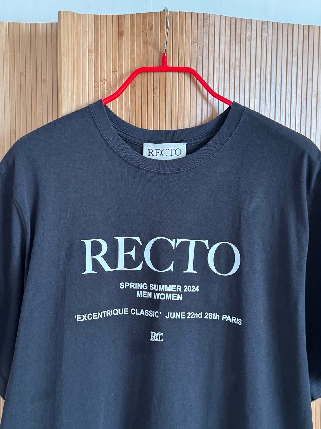 미착용급 RECTO 24SS 시그널로고 티셔츠 블랙 L / 신세계 강남  상품이미지10