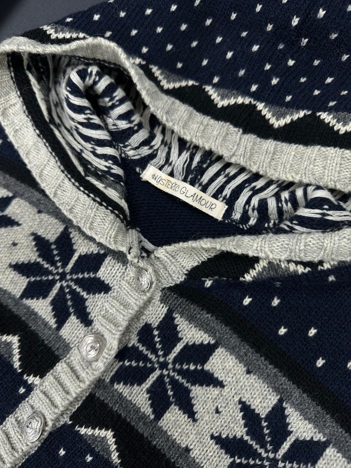 히스테릭글래머 노르딕 후드 버튼 니트 상품이미지5