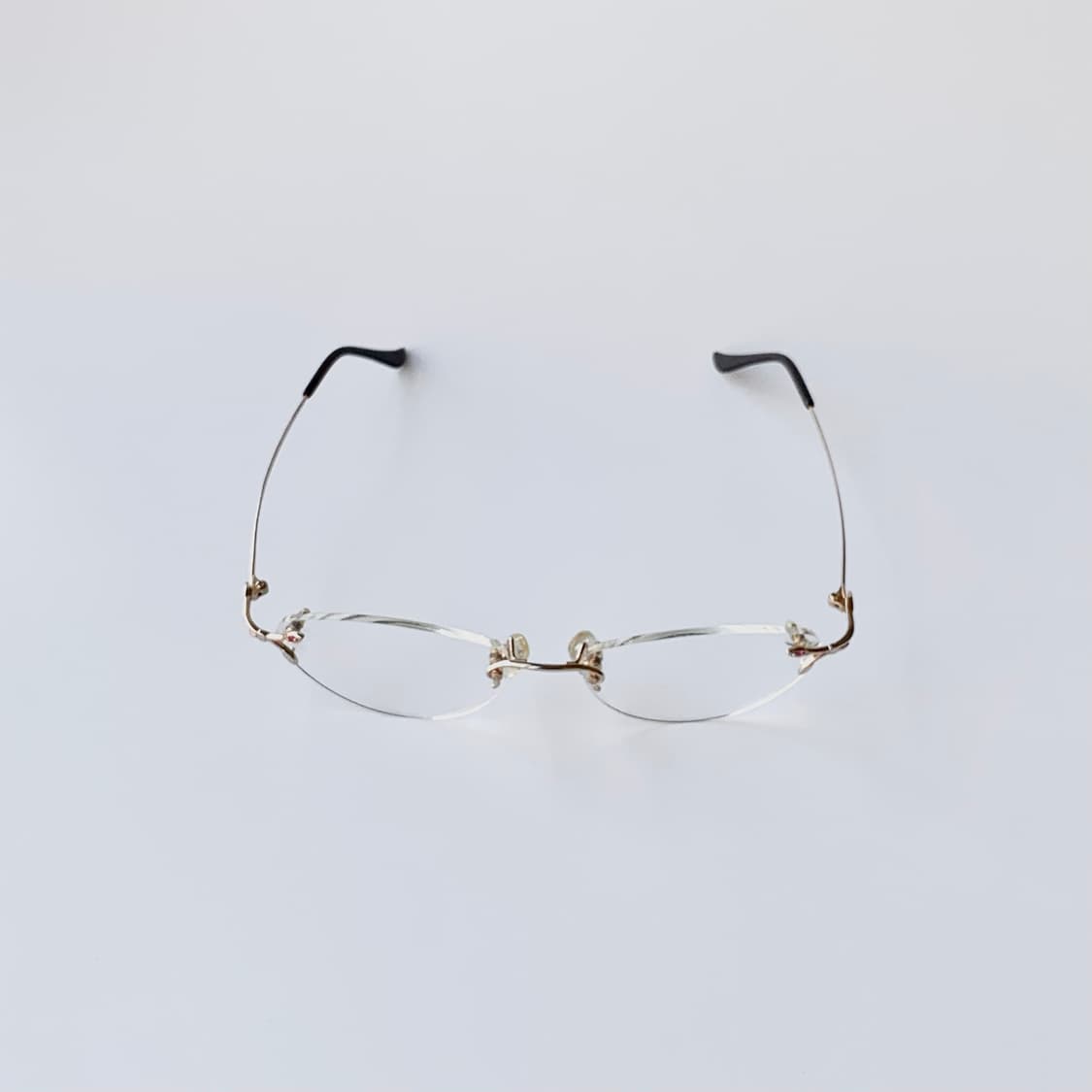 804 데드스탁 픽키 큐빅 무테 오벌 라운드 빈티지안경 상품이미지2