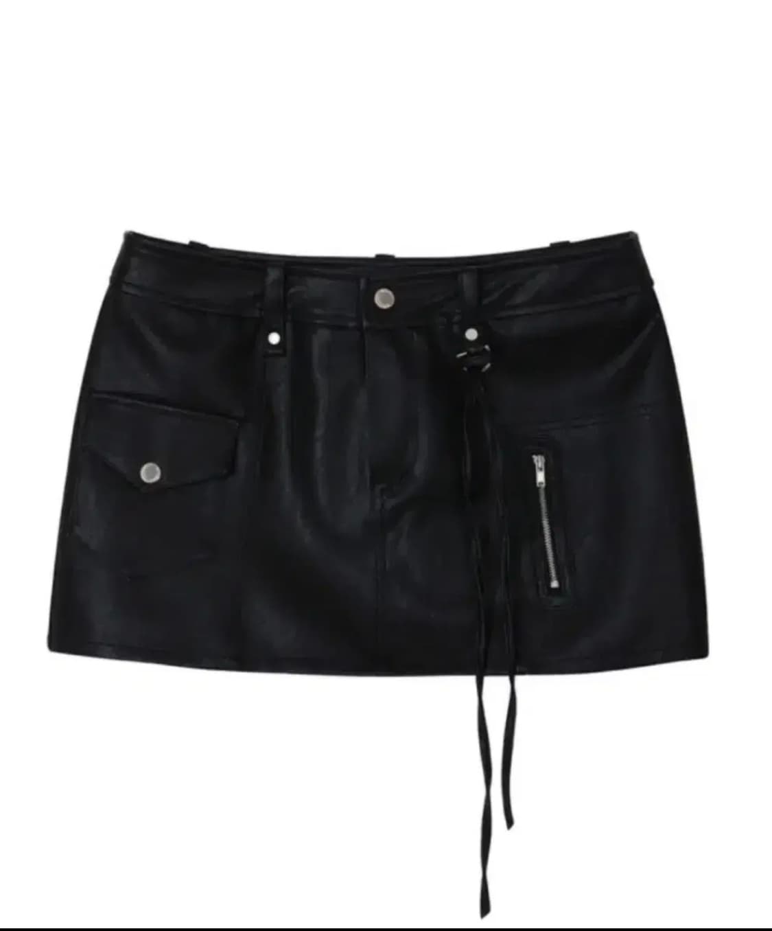 보헴서 로우 카고 레더스커트 상품이미지1