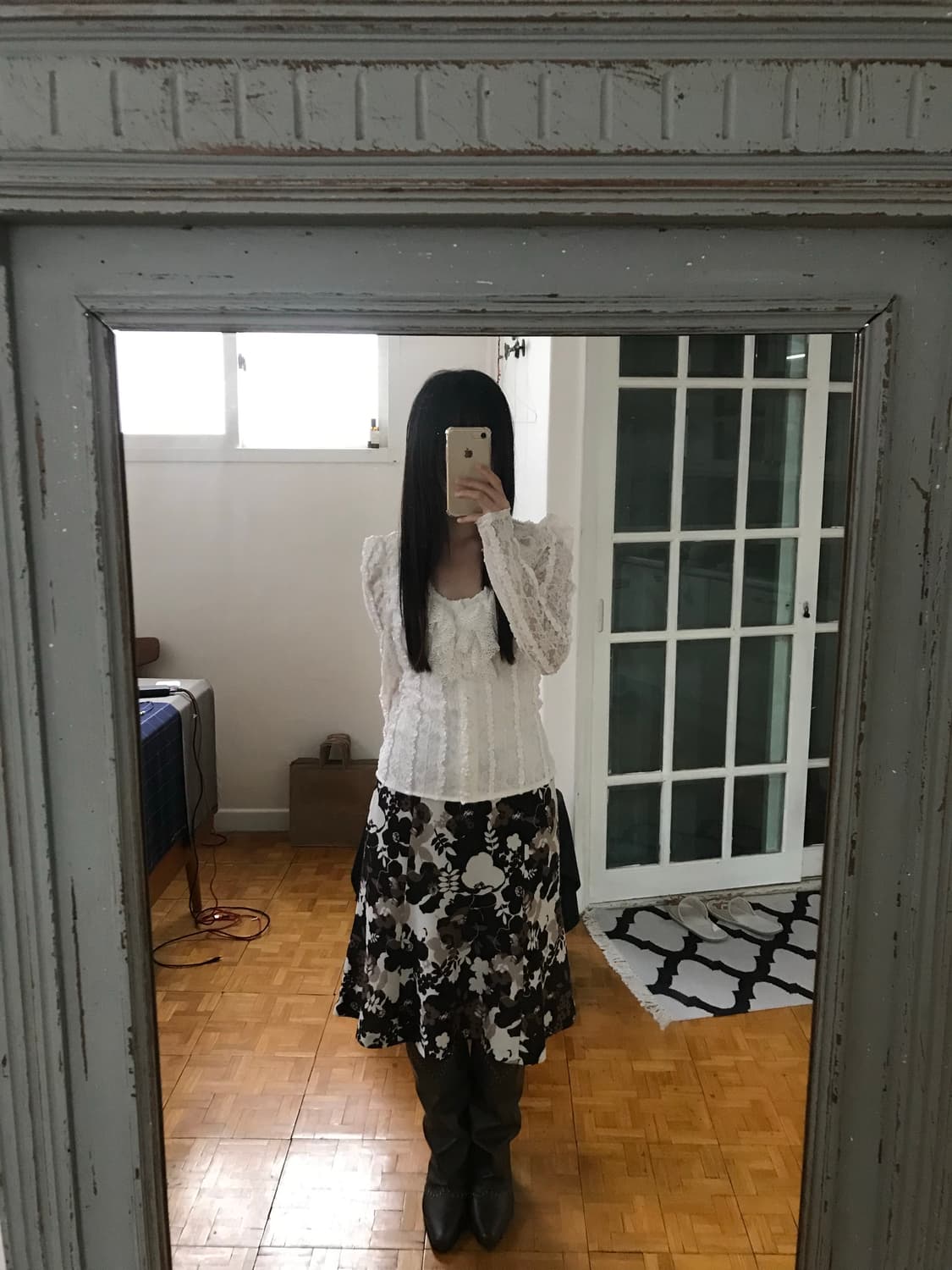 vintage pattern skirt 상품이미지4