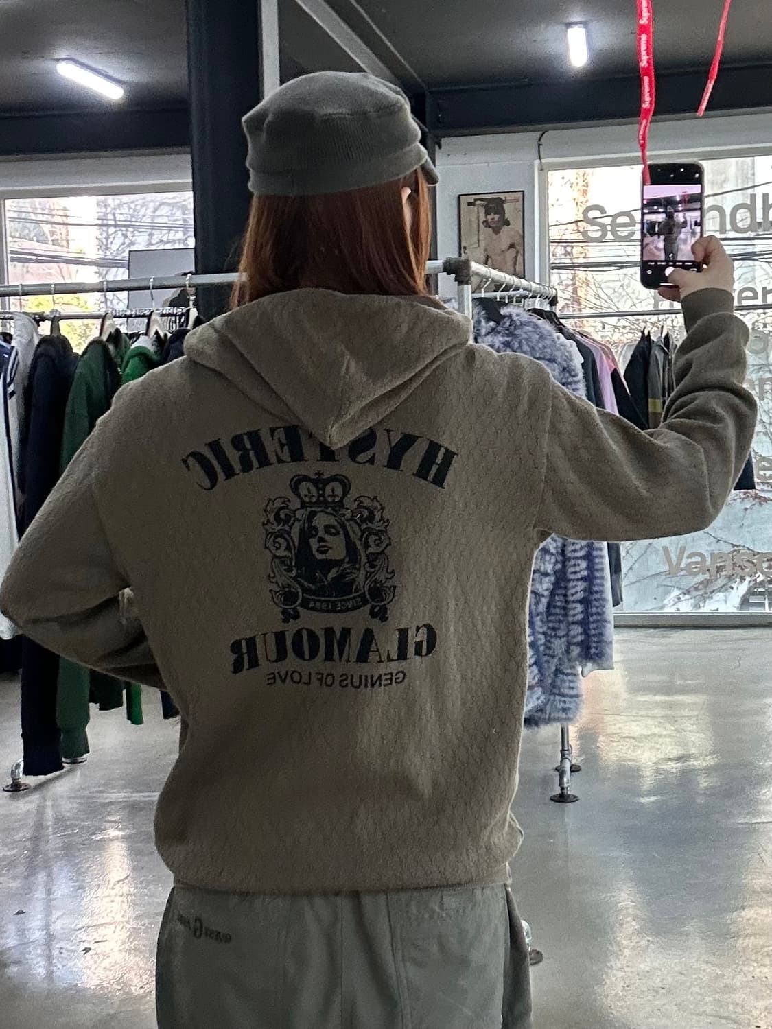 히스테릭글래머 히스걸 Genius Of Love 니트후드집업 상품이미지1