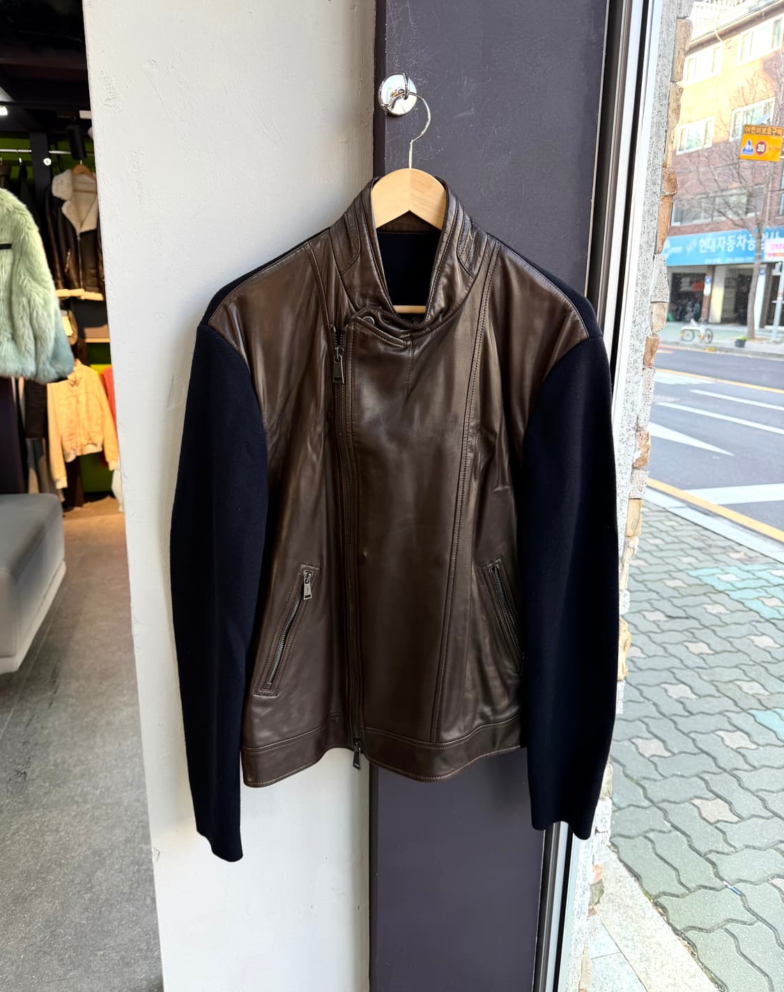 L/ 폴로 랄프로렌 블랙라벨 램스킨 라이더 블루종 자켓 상품이미지4