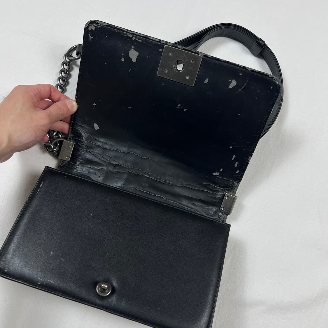 빈티지 cc 로고 가죽 크로스백 가방 상품이미지5